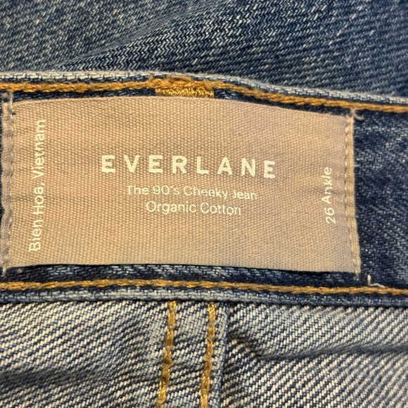 Everlane The 90’s Cheeky Jean 26 Ankle High Rise Organic Cotton Straight Leg - Picture 8 of 10